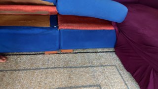 Sofá chaiselongue azul 260x170