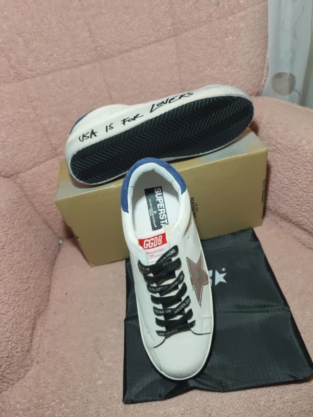 Zapatillas Golben Goose Plata y Blanco
