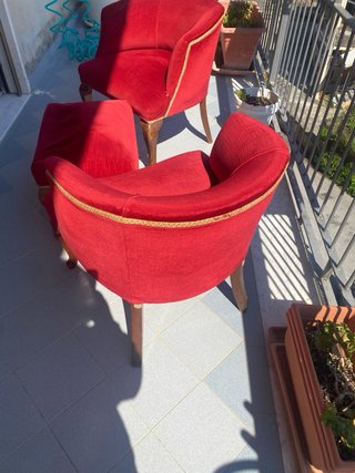 Trittico velluto rosso