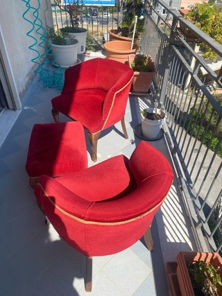 Trittico velluto rosso