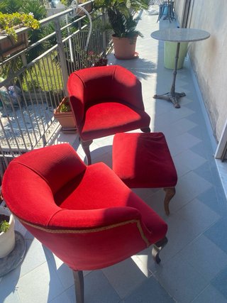 Trittico velluto rosso