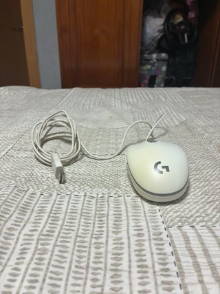 Ratón USB Blanco y Gris ,g203