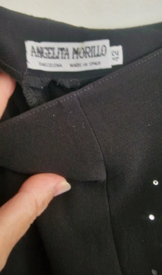Pantaloni eleganti neri con strass