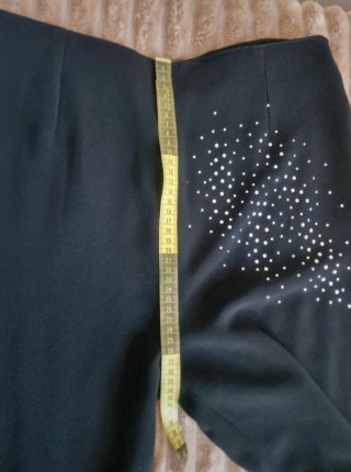 Pantaloni eleganti neri con strass