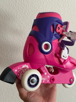 Patines Oxelo rosas y morados talla ajustable