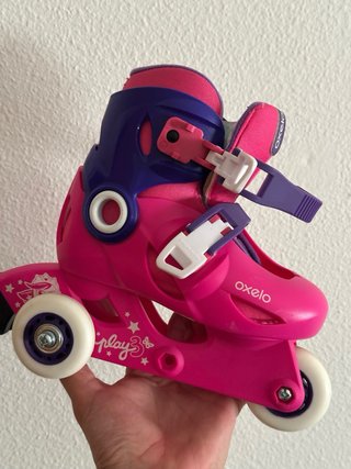 Patines Oxelo rosas y morados talla ajustable