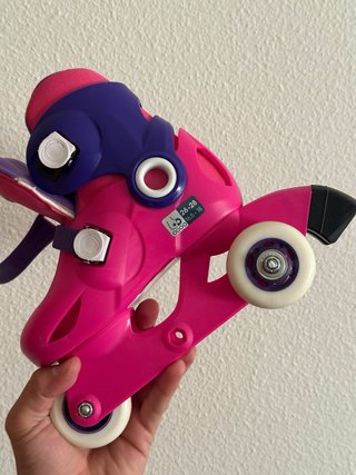 Patines Oxelo rosas y morados talla ajustable