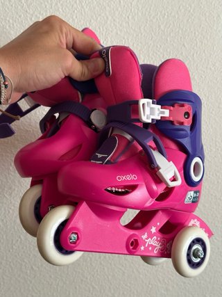 Patines Oxelo rosas y morados talla ajustable