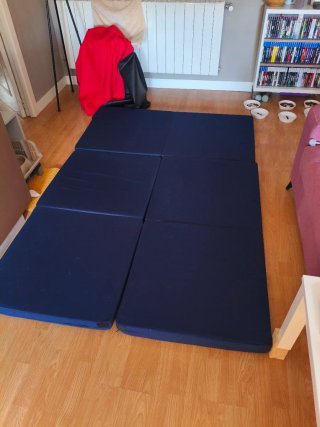 Pouf pieghevole rosso