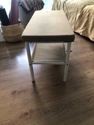 Banco zapatero 2 niveles beige