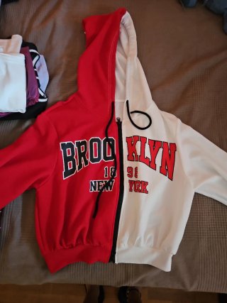 Sudadera Brooklyn 1898 Roja y Blanca