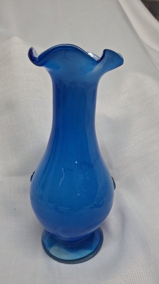 Jarrón Murano Azul Transparente