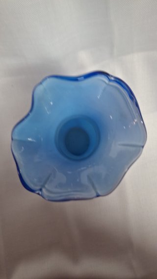Jarrón Murano Azul Transparente