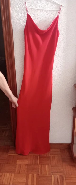 Vestido rojo satinado Trio New York vintage