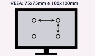 Staffa Porta TV Monitor 10"a 32" Braccio Estensibi