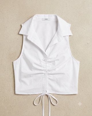 Top ZUIKI blanco talla única
