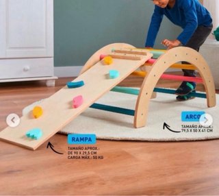 Arco Montessori Escalador Rampa y tobogán