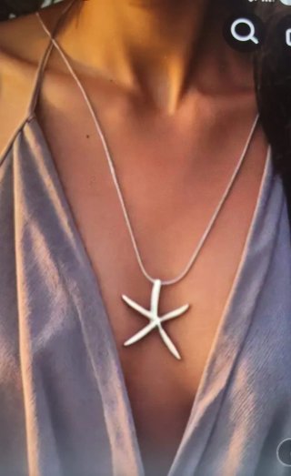Collar Estrella de Mar Plata diseño