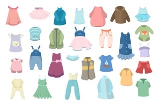 Lotto vestiti bambina e bambino