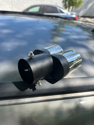 Tubo de cola cromado para entrada de 2.5