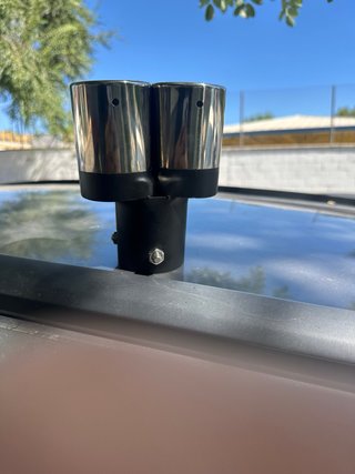 Tubo de cola cromado para entrada de 2.5
