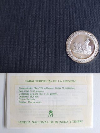 Moneda 200 pts Plata