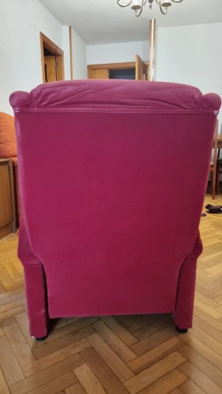 Sillón relax de tela rojo