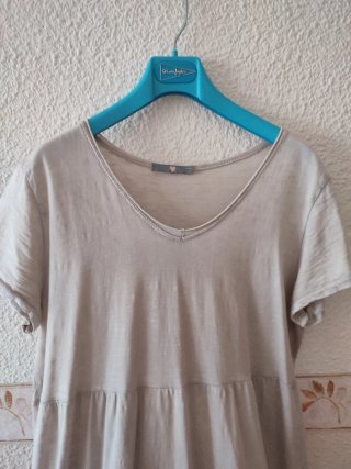 Vestido midi beige mujer talla única