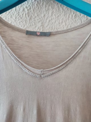 Vestido midi beige mujer talla única