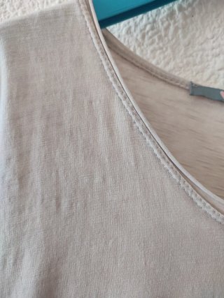 Vestido midi beige mujer talla única