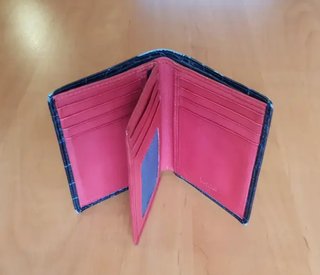 Cartera Cache Negra Cocodrilo
