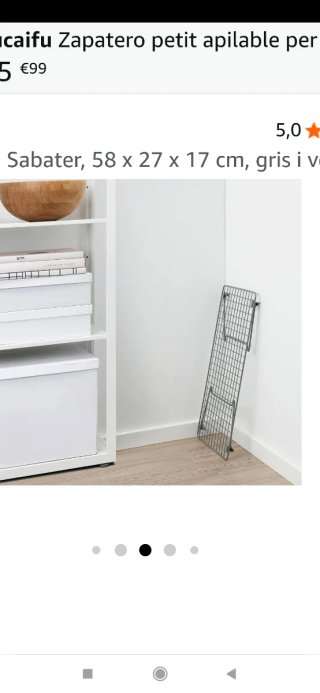 Zapatero Ikea GREJIG gris Tres x 5€
