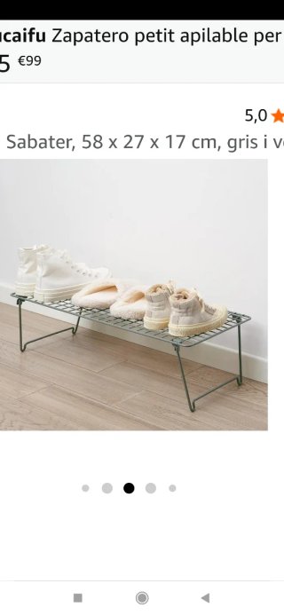 Zapatero Ikea GREJIG gris Tres x 5€