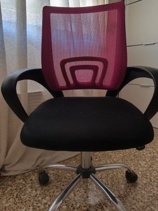 Silla de oficina rosa