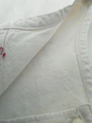 Camisa larga  de lino artesanal vintage