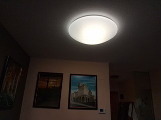 Lámpara plafón salón blanca