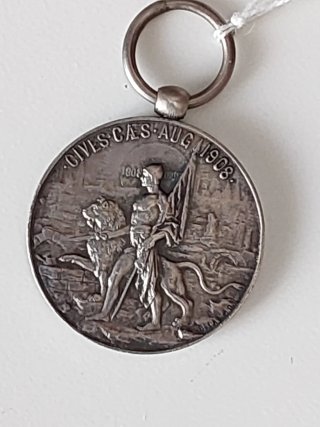 Medalla centenario Batalla Sitios de Zaragoza.1908