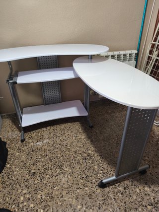 Escritorio blanco extensible