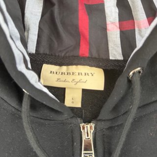 Sudadera Burberry Negra con Cremallera