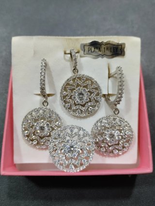 Conjunto pendientes/colgante/sortija Plata 1ª Ley