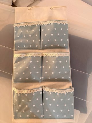Organizador de tela encerada con bolsillos 26x55