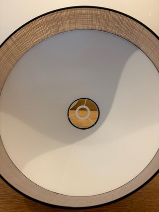 Lámpara de comedor tela y mimbre