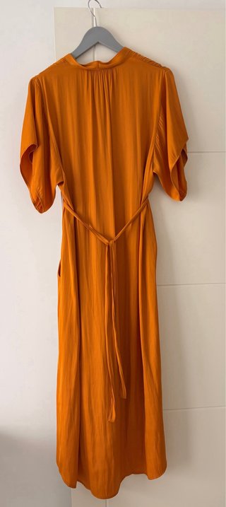Vestido Sfera Largo Talla S Naranja