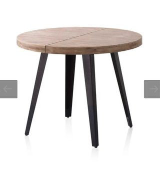 Mesa redonda de comedor extensible de madera NUEVA