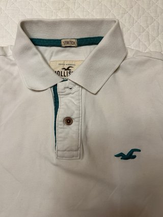 Polo Hollister Blanco Talla S