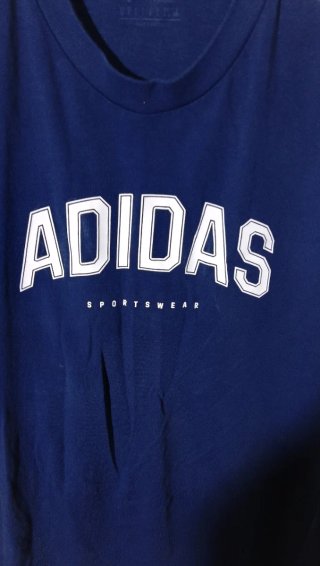 T-shirt Adidas blu girocollo