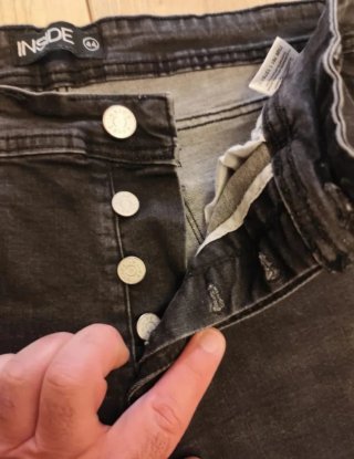 Pantalón vaquero Slim negro Inside Talla XL