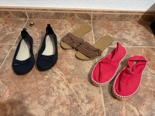 Lote 3 pares de zapatos verano
