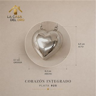 Collar con Colgante Corazón Plata 925