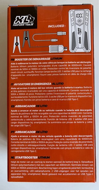 Arrancador de litio XL 1000A 6000mAh